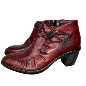 Rieker Antistress Rebecca Boots booties shoe oxblood red Side Zip women's  37